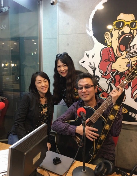 Cindy and Hiro Watanabe at Megumi Hara’s radio show